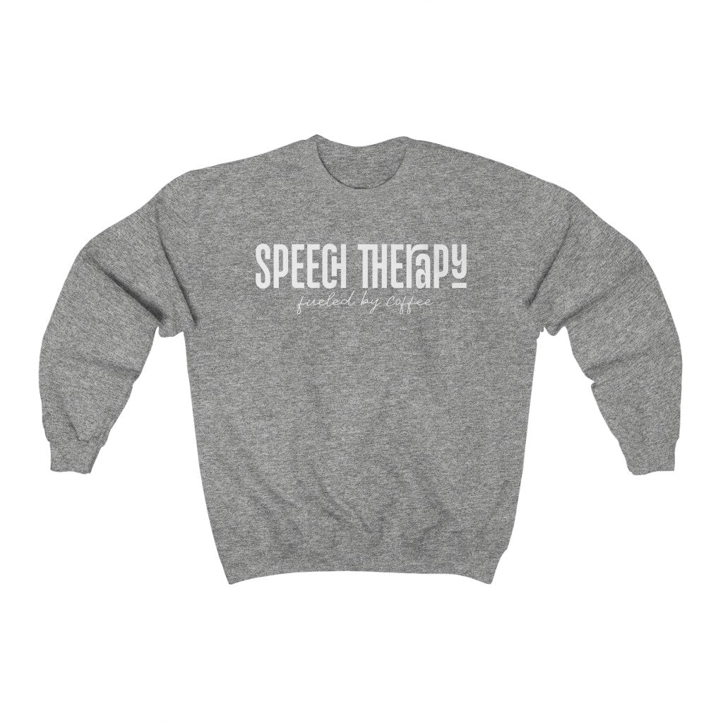 Speech Therapy Fueled By Coffee Crewneck