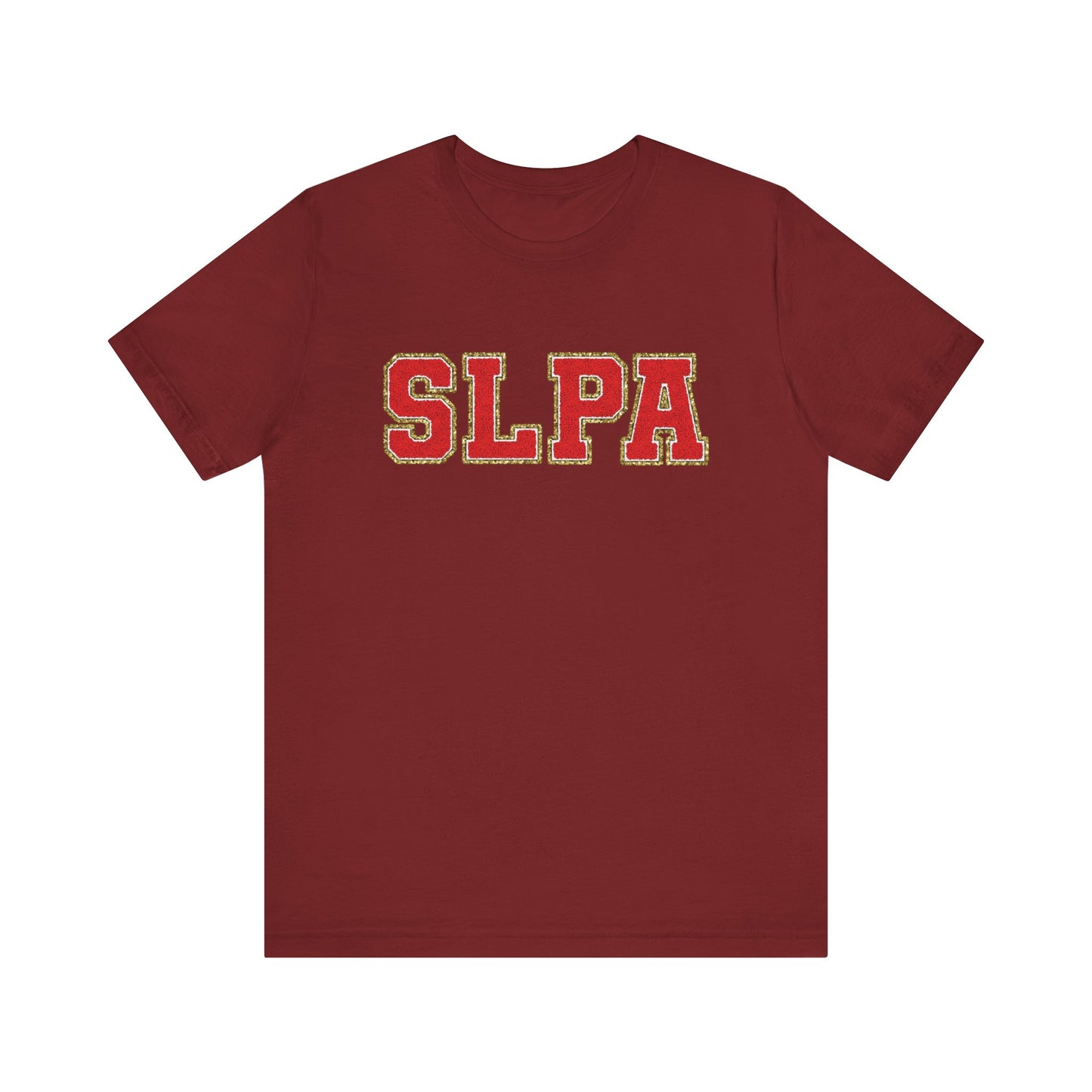 SLPA Red Glitter (Printed) Patch Tee