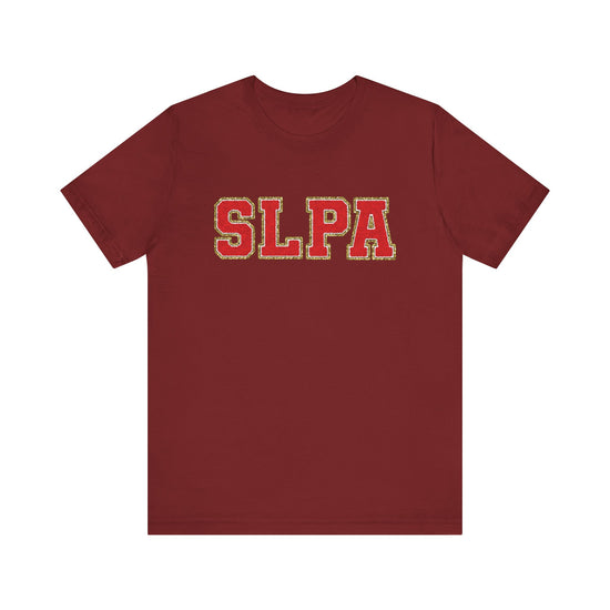 SLPA Red Glitter (Printed) Patch Tee