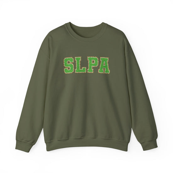 SLPA Green (Printed) Glitter Patch Crewneck