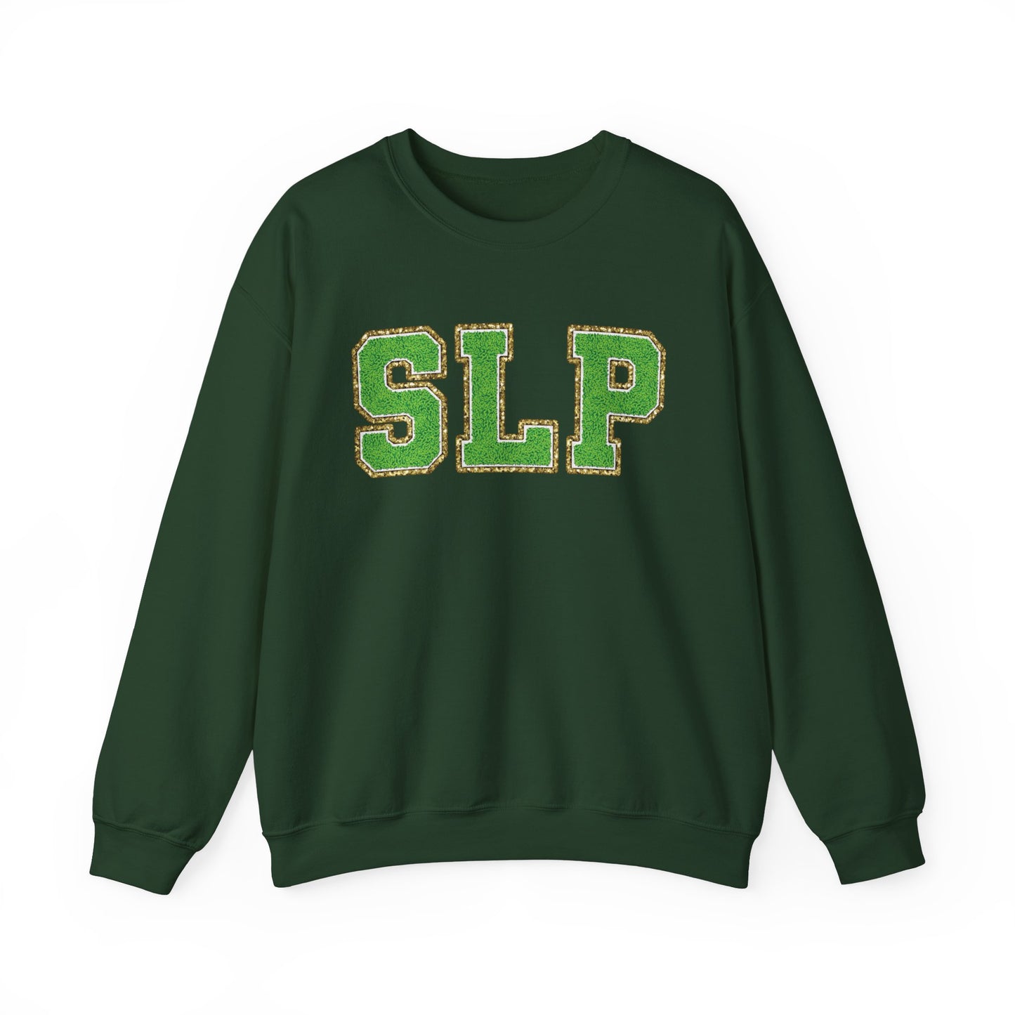 SLP Green Glitter (Printed) Patch Crewneck