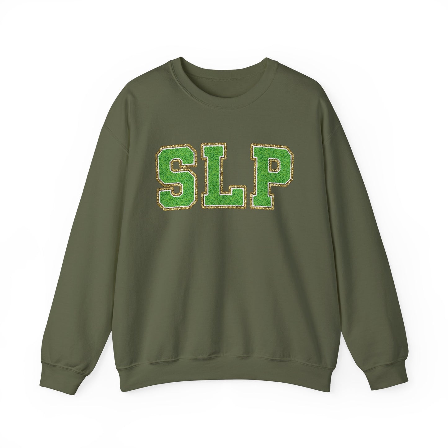 SLP Green Glitter (Printed) Patch Crewneck