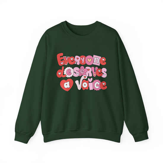 Load image into Gallery viewer, Everyone Deserves A Voice Crewneck
