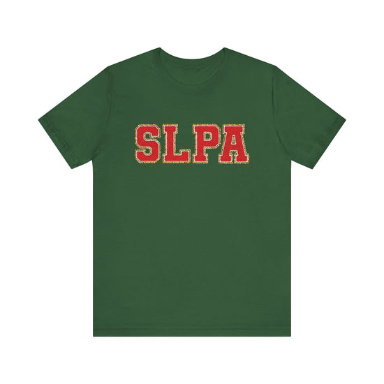 SLPA Red Glitter (Printed) Patch Tee