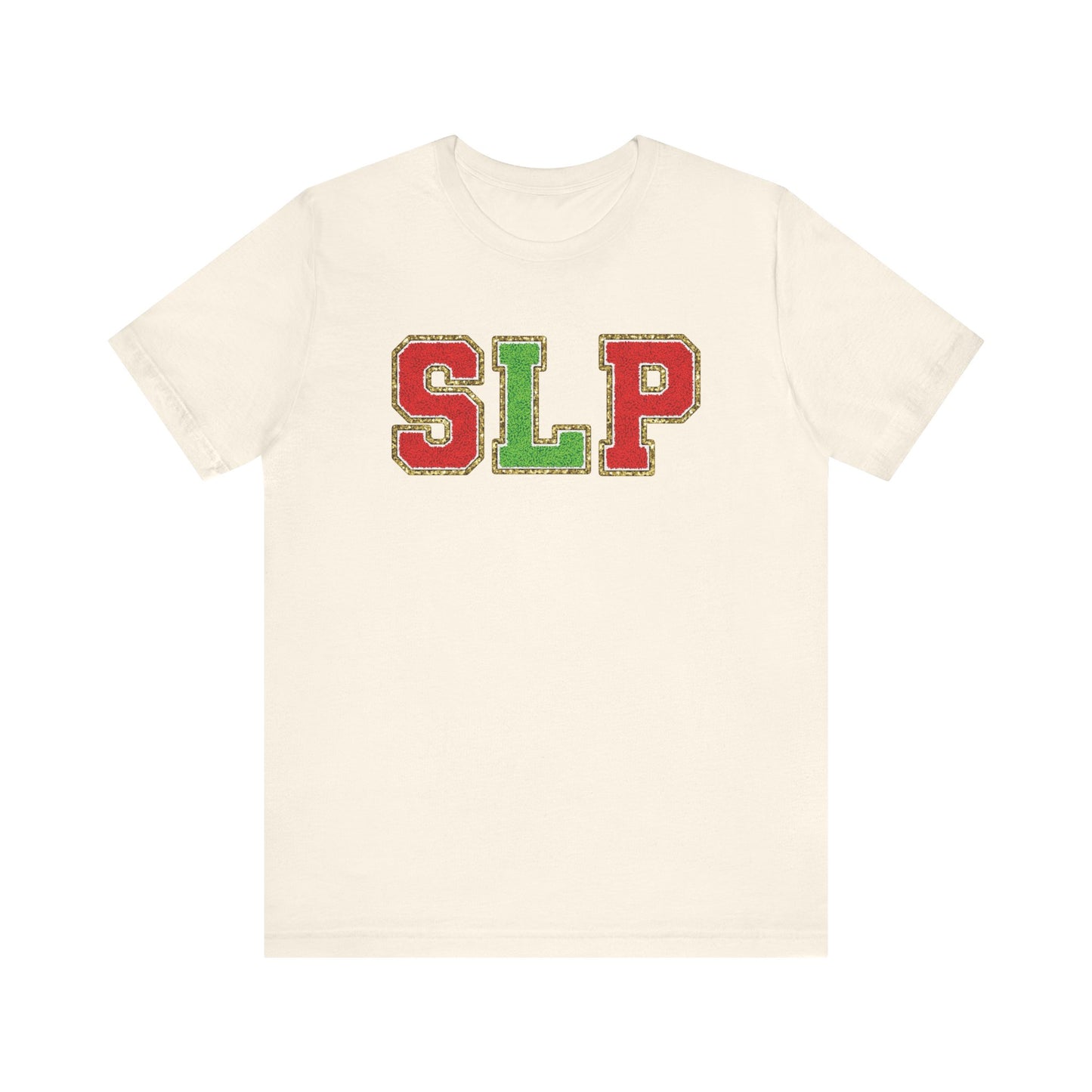 SLP Green and Red Glitter (Printed) Patch Tee