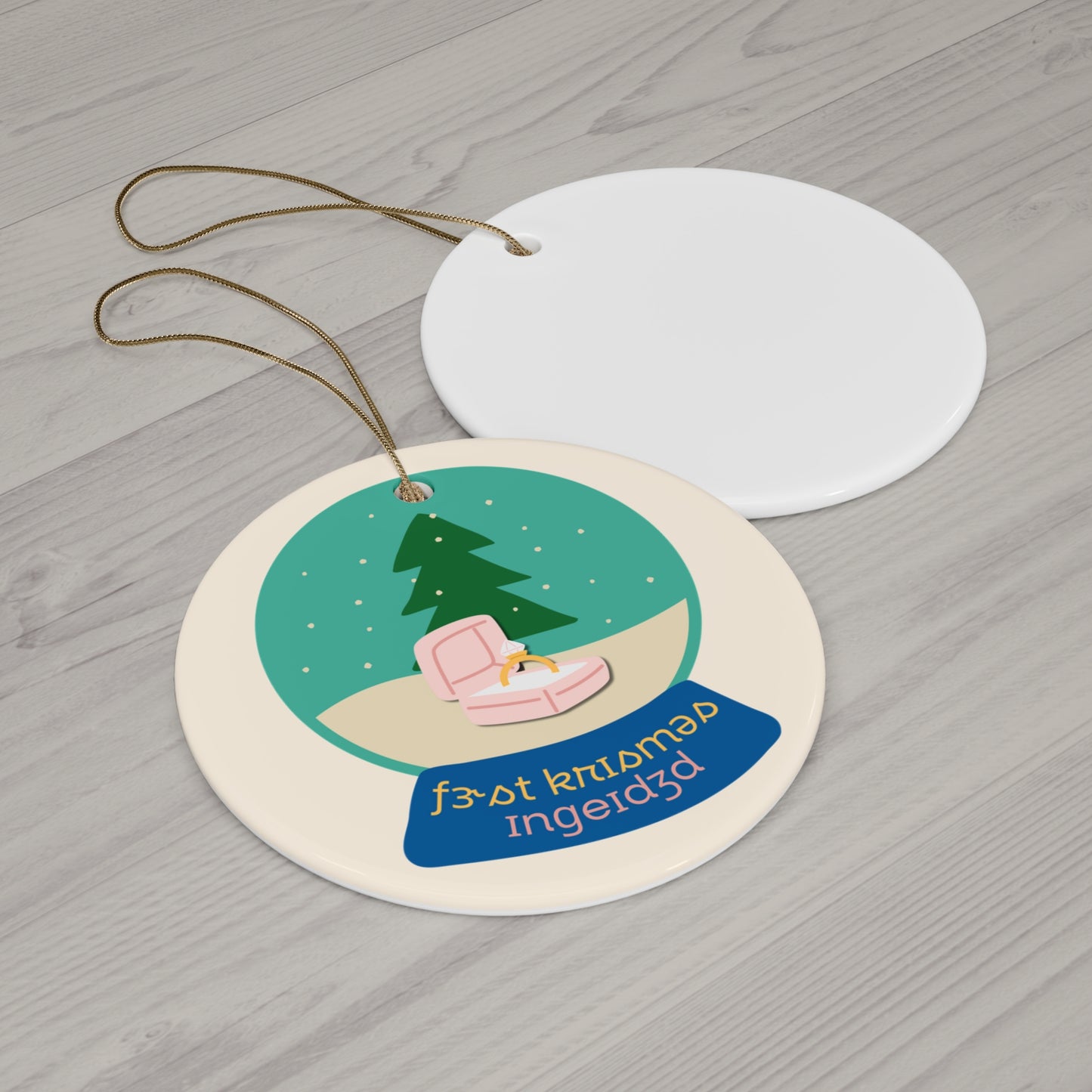 First Christmas Engaged (IPA) Ornament