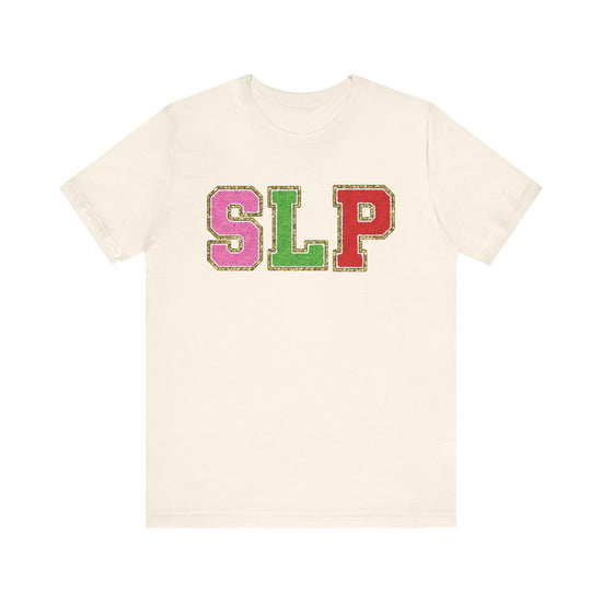 SLP Green, Pink and, Red Glitter (Printed) Patch Tee