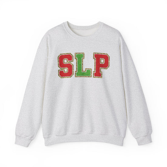 SLP Green and Red Glitter (Printed) Patch Crewneck