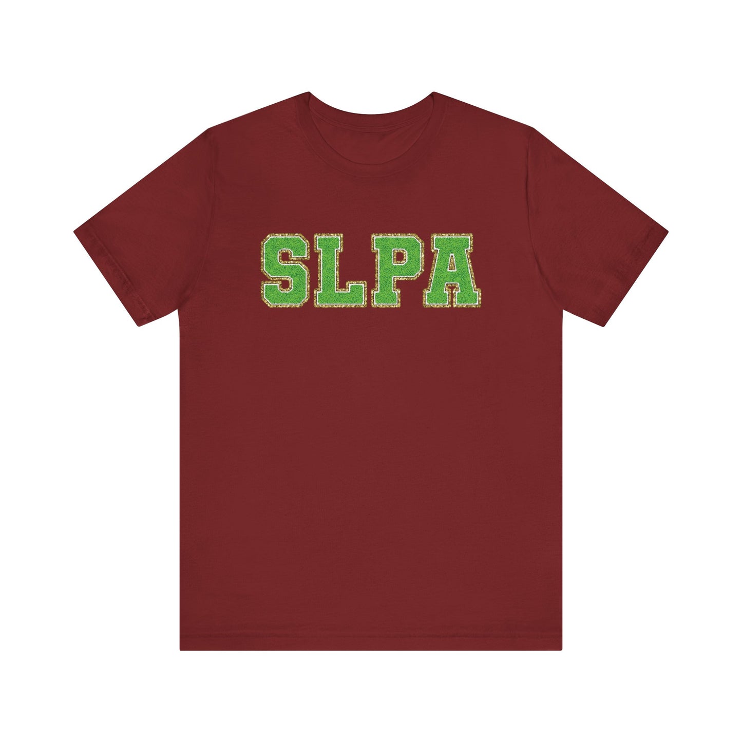 SLPA Green Glitter (Printed) Patch Tee