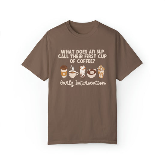 What Does An SLP Call Their First Cup of Coffee Tee