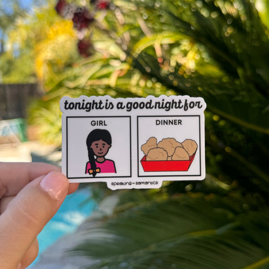 Girl Dinner AAC Sticker