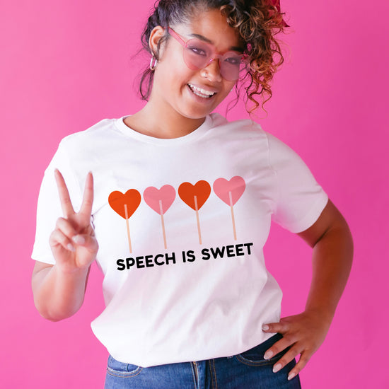 Load image into Gallery viewer, Speech Is Sweet Tee
