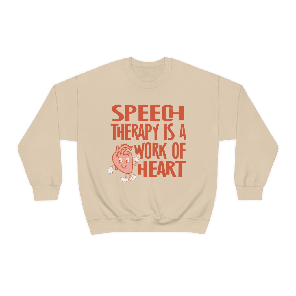 Load image into Gallery viewer, Speech Therapy is a Work of Heart Crewneck
