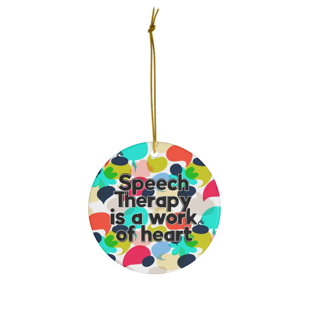 Load image into Gallery viewer, Speech Therapy Is A Work Of Heart Ornament
