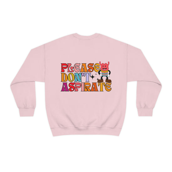 Load image into Gallery viewer, Please Don&amp;#39;t Aspirate (Rainbow Text) Crewneck
