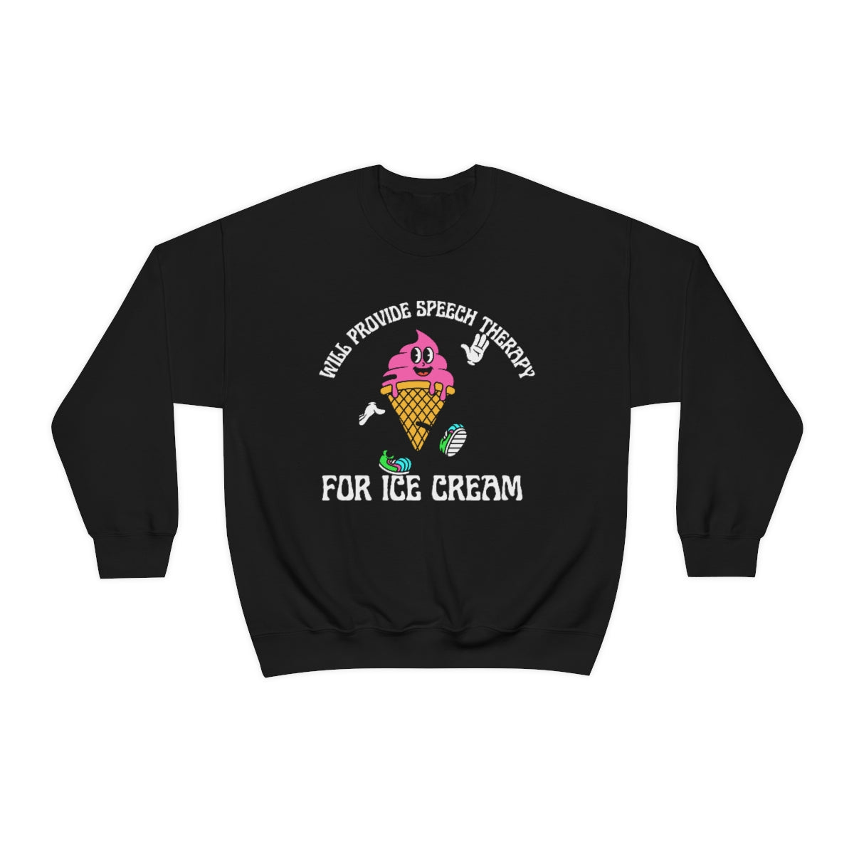 Load image into Gallery viewer, Will Provide Speech Therapy For Ice Cream Crewneck
