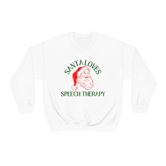 Load image into Gallery viewer, Santa Loves Speech Therapy Crewneck
