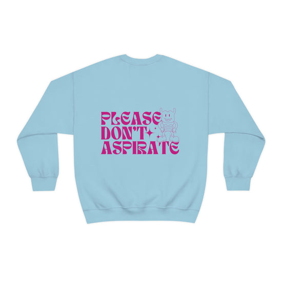 Load image into Gallery viewer, Please Don&amp;#39;t Aspirate (Pink Text) Crewneck
