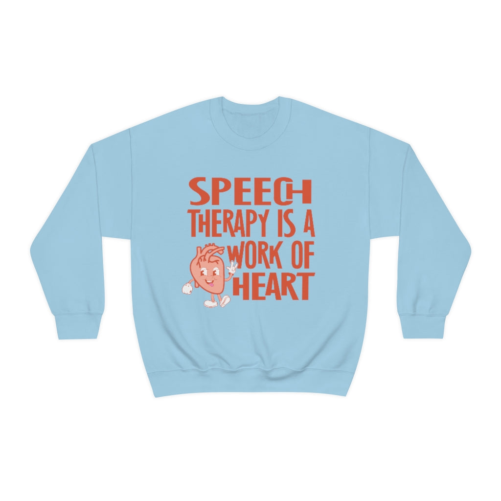 Speech Therapy is a Work of Heart Crewneck