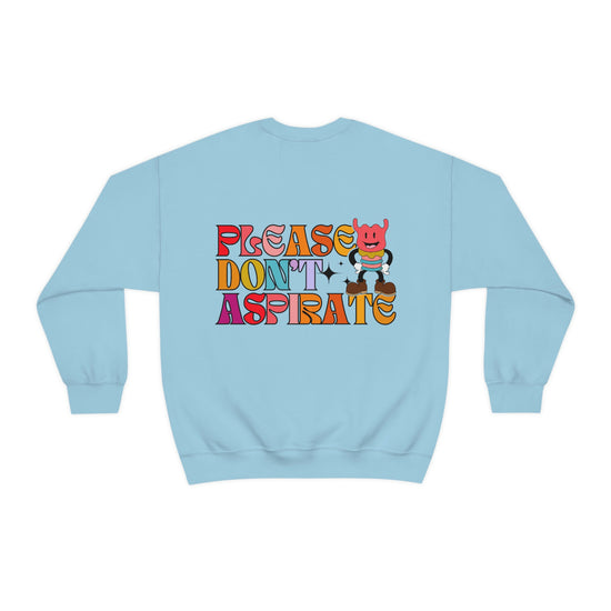 Load image into Gallery viewer, Please Don&amp;#39;t Aspirate (Rainbow Text) Crewneck
