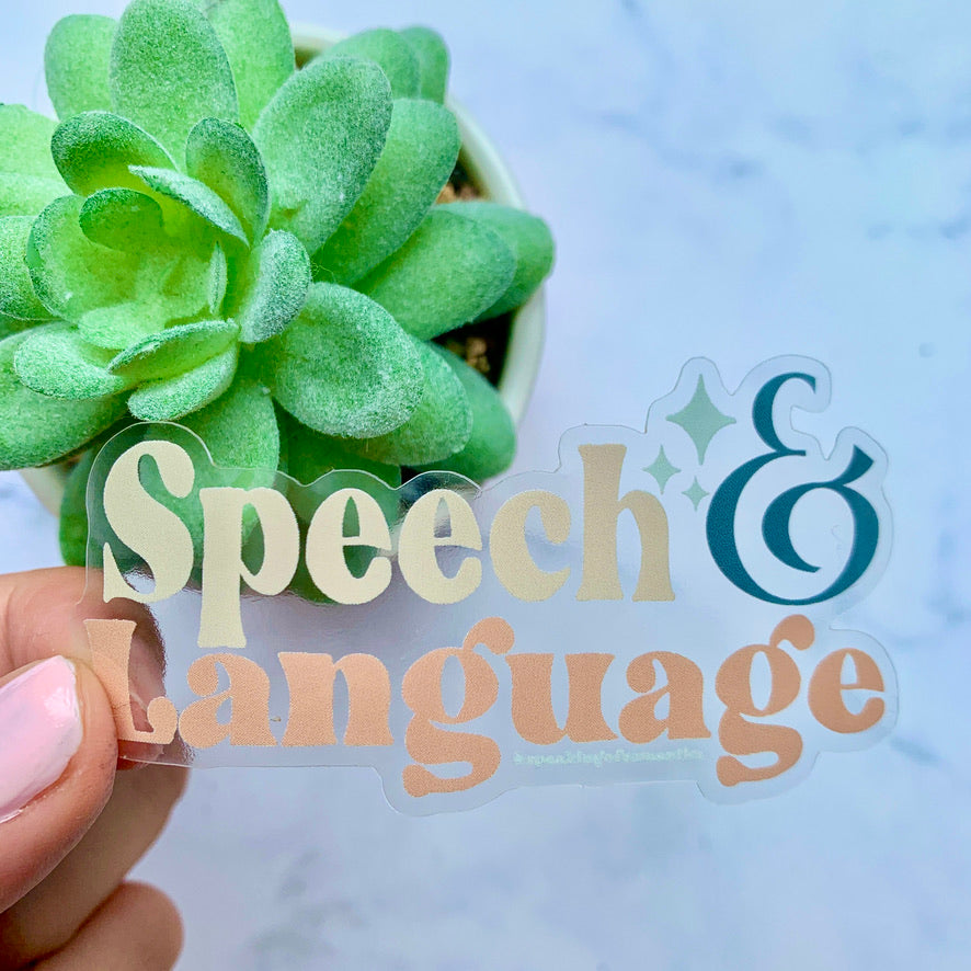 Clear Speech & Language Sticker – Speaking of Samantics