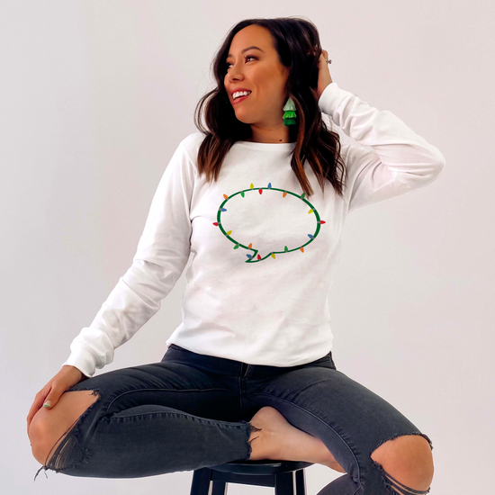 Load image into Gallery viewer, Speech Bubble Lights Long Sleeve Tee
