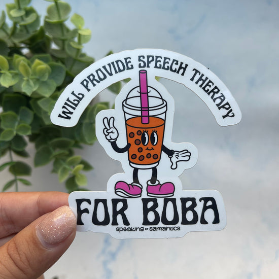 Will Provide Speech Therapy for Boba Sticker