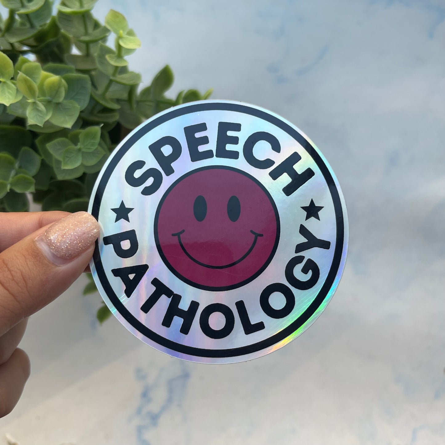 Speech Pathology Holographic Sticker