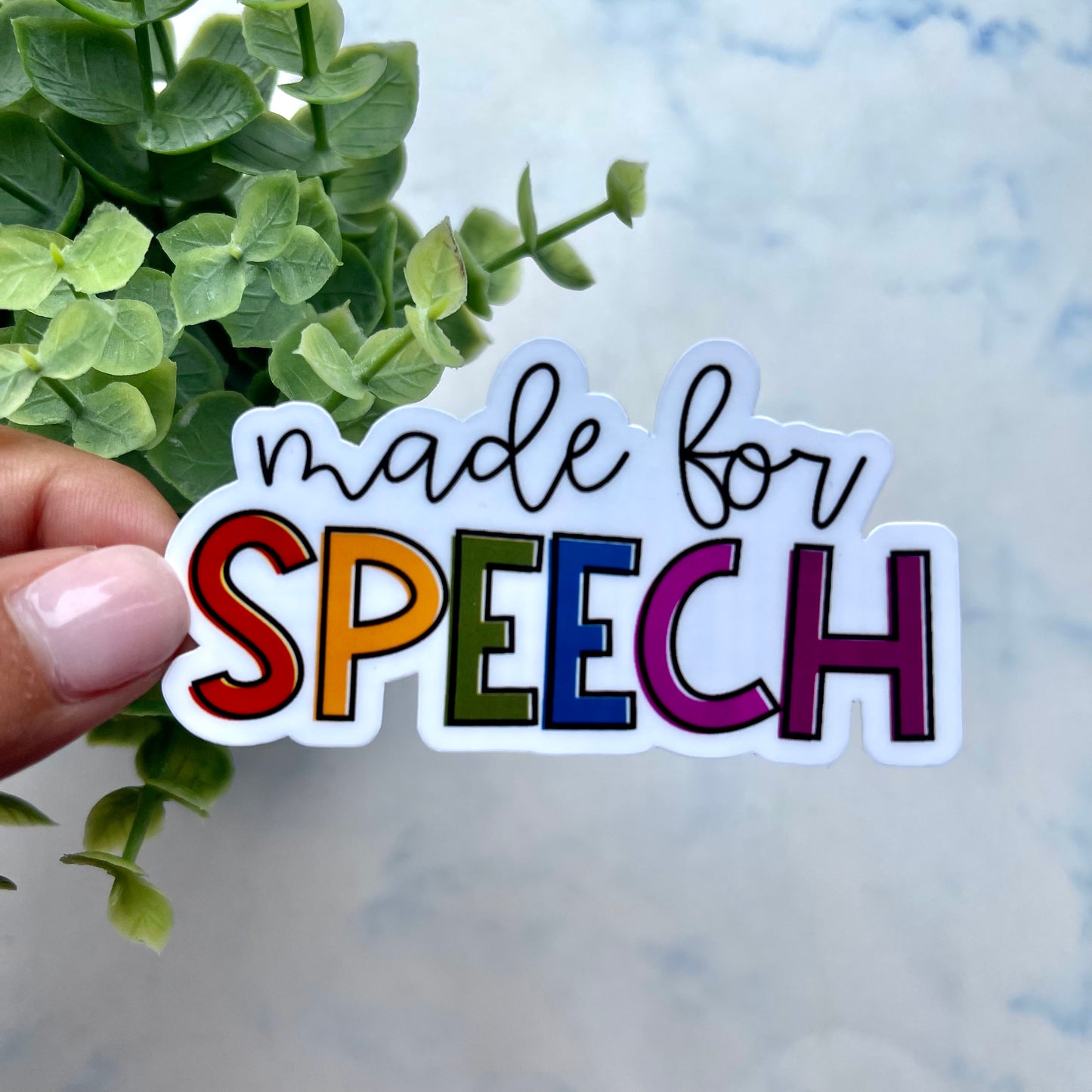 Load image into Gallery viewer, Made for Speech Sticker
