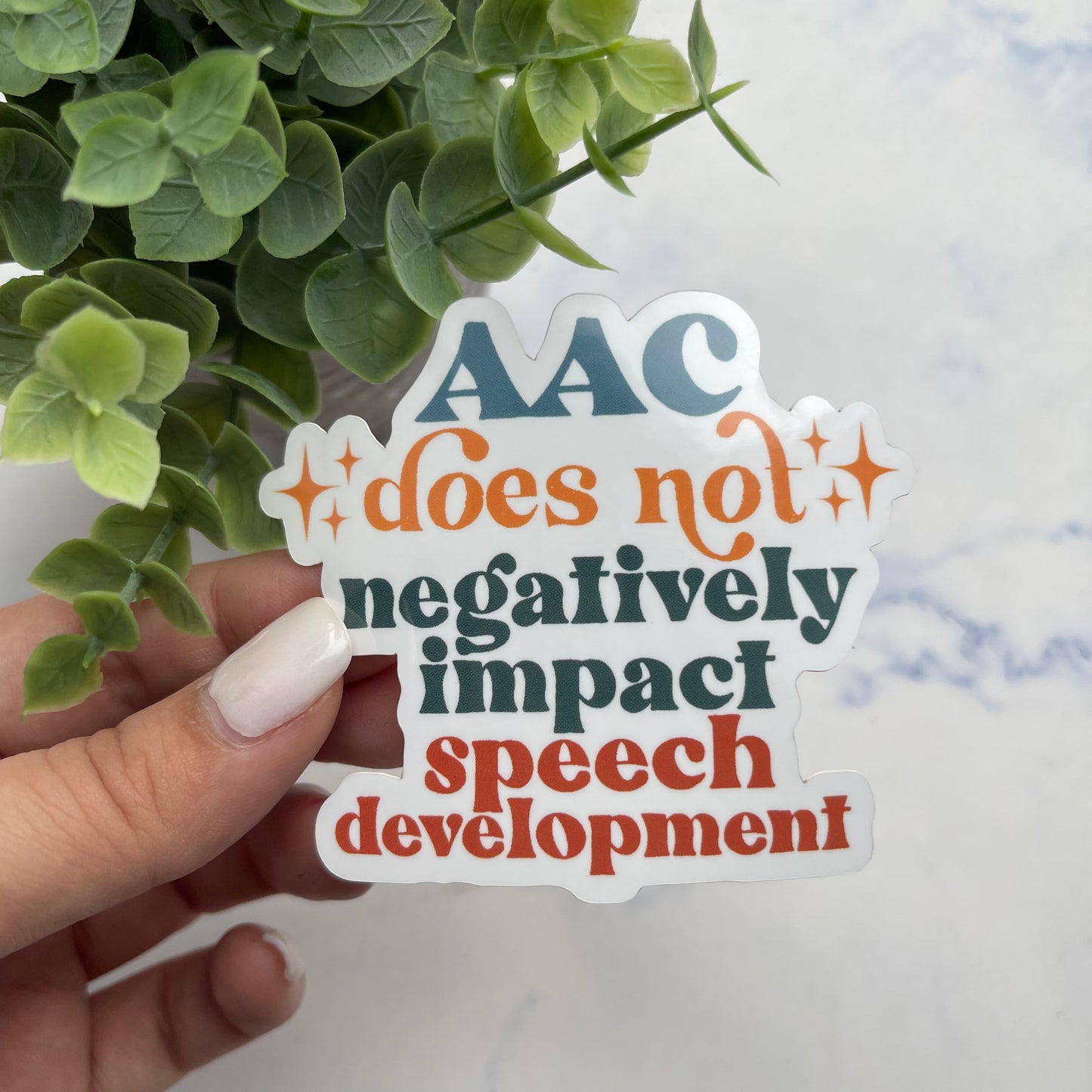 AAC Does Not Negatively Impact Speech Development Sticker
