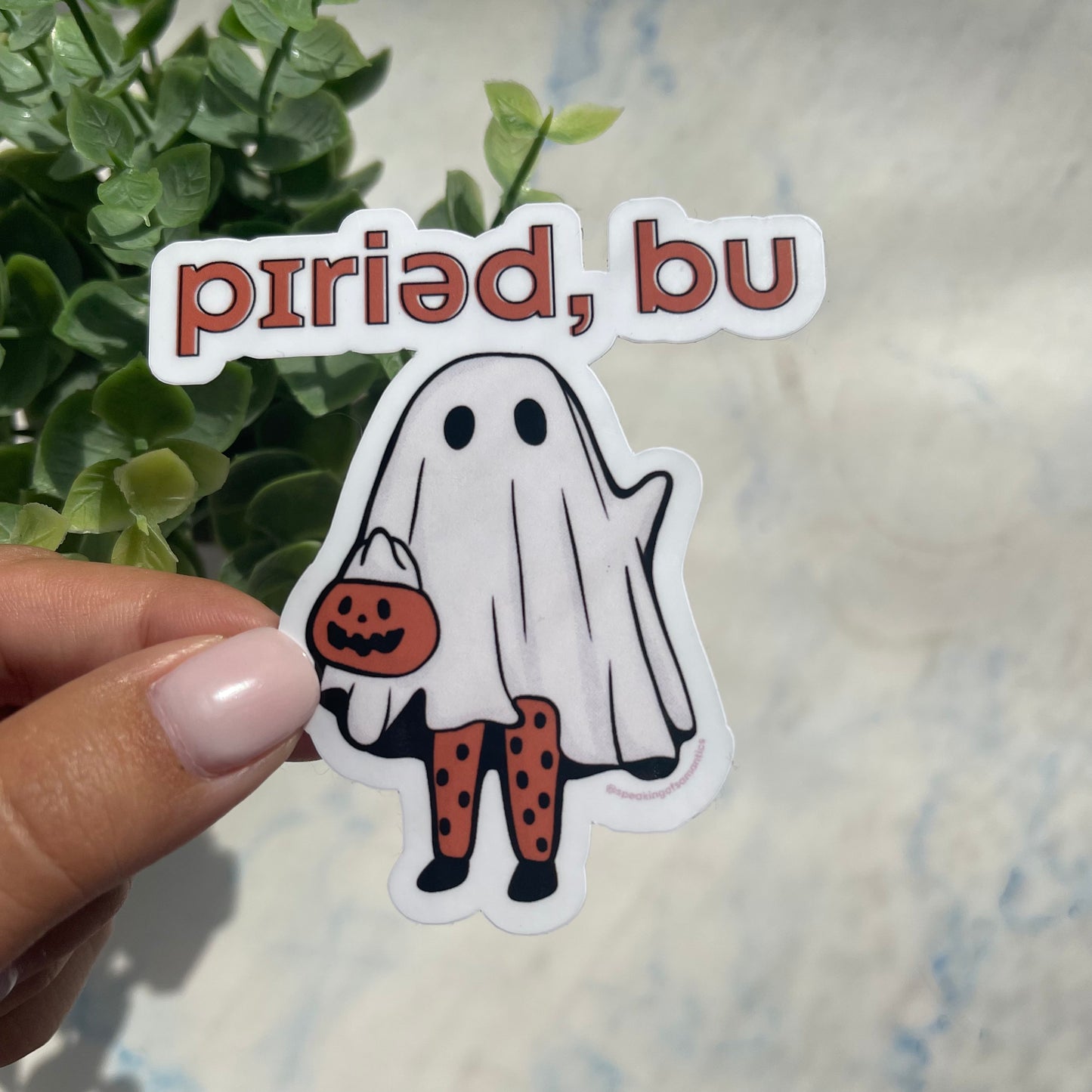 Period Boo (IPA) Sticker