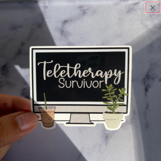 Teletherapy Survivor Sticker
