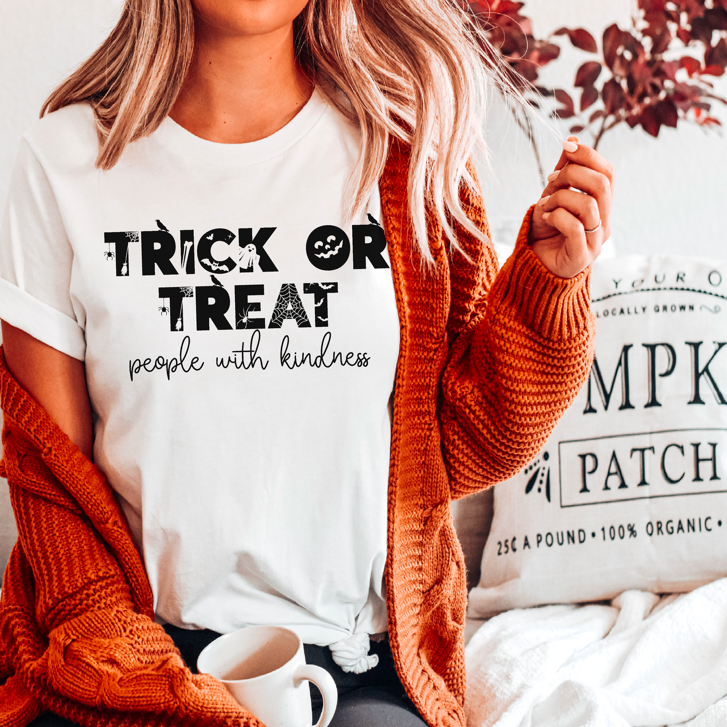 Trick or Treat People with Kindness Tee