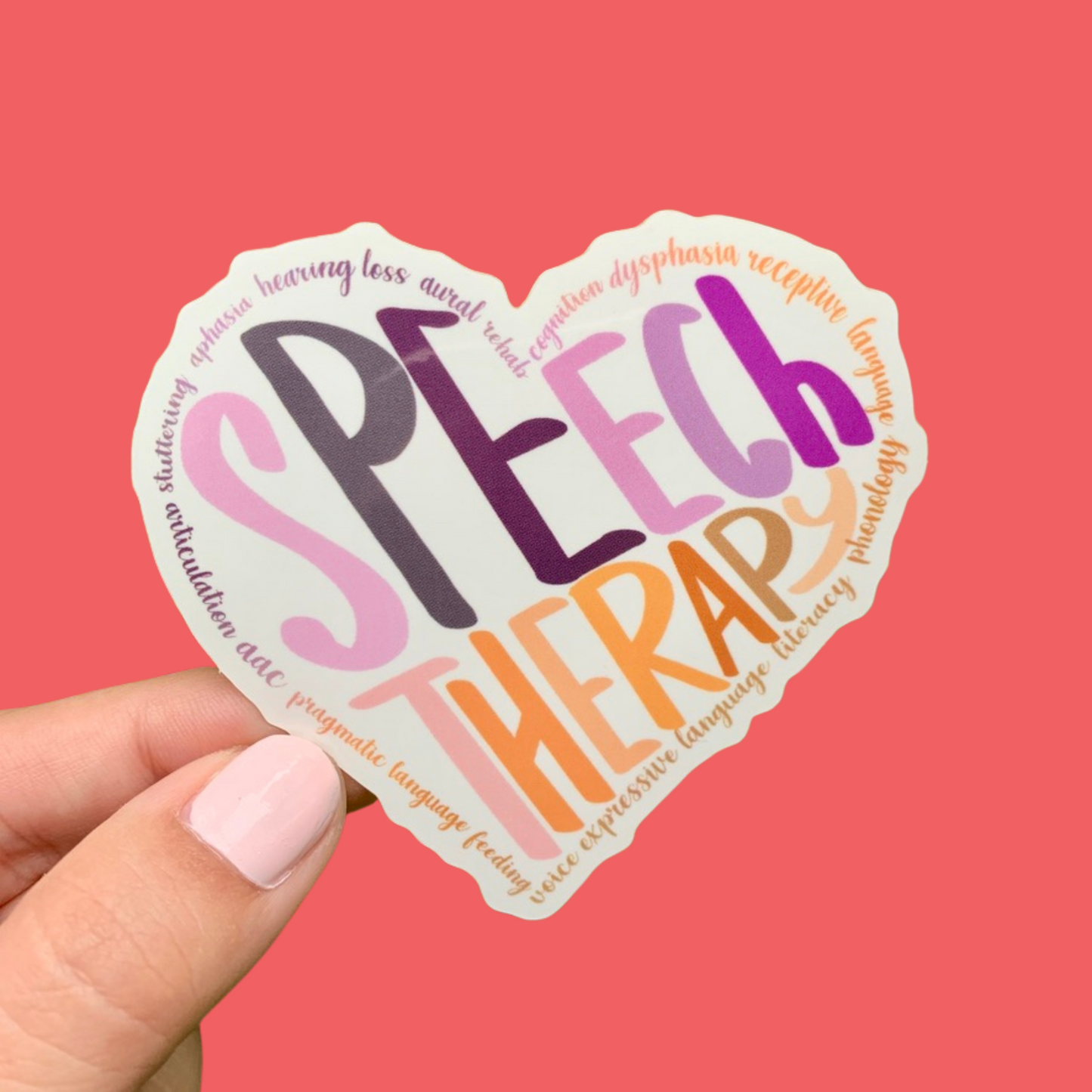 Speech Therapy Heart Sticker