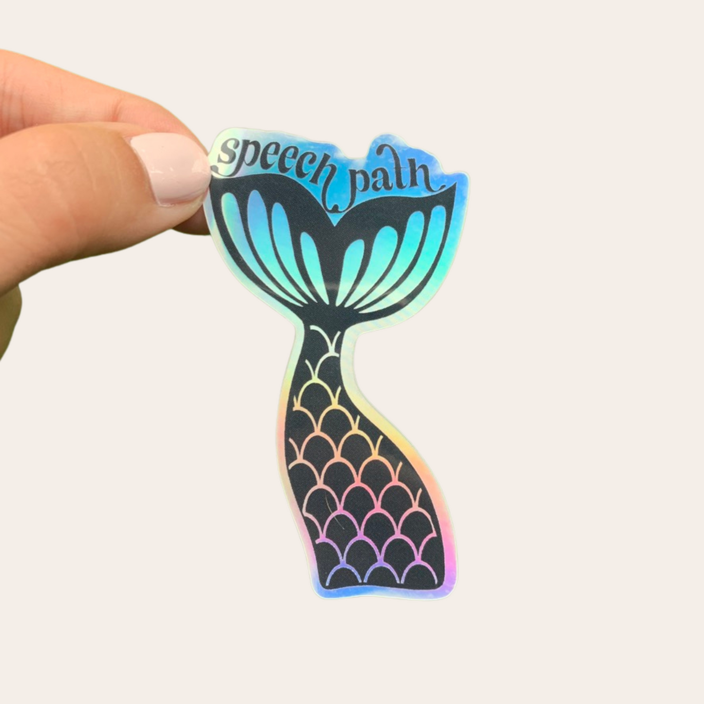 Load image into Gallery viewer, Mermaid Tail Holographic Sticker
