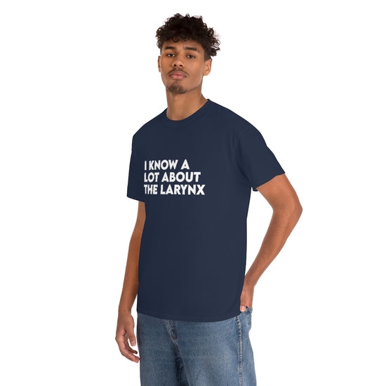 Load image into Gallery viewer, I Know A Lot About the Larynx Tee
