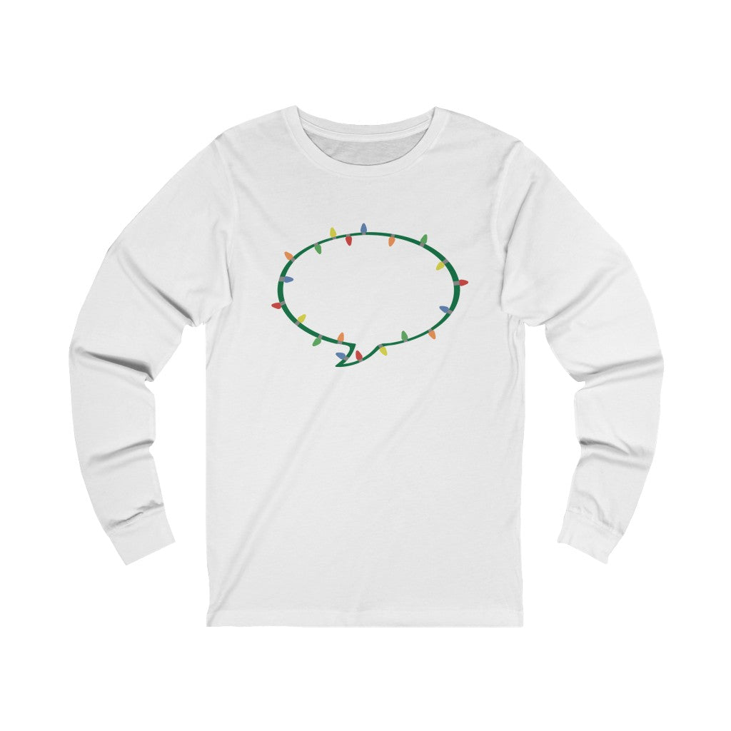 Load image into Gallery viewer, Christmas Lights Speech Bubble Long Sleeve
