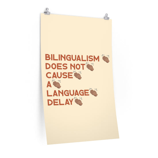 Cargar imagen en el visor de la galería, Bilingualism Does Not Cause A Language Delay Poster
