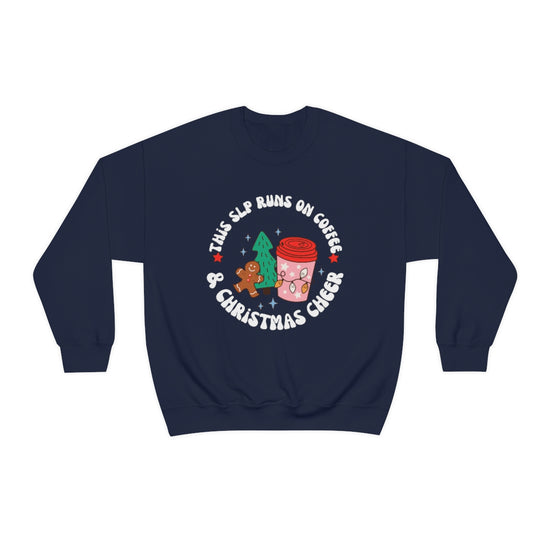 Load image into Gallery viewer, This SLP Runs on Coffee and Christmas Cheer Crewneck
