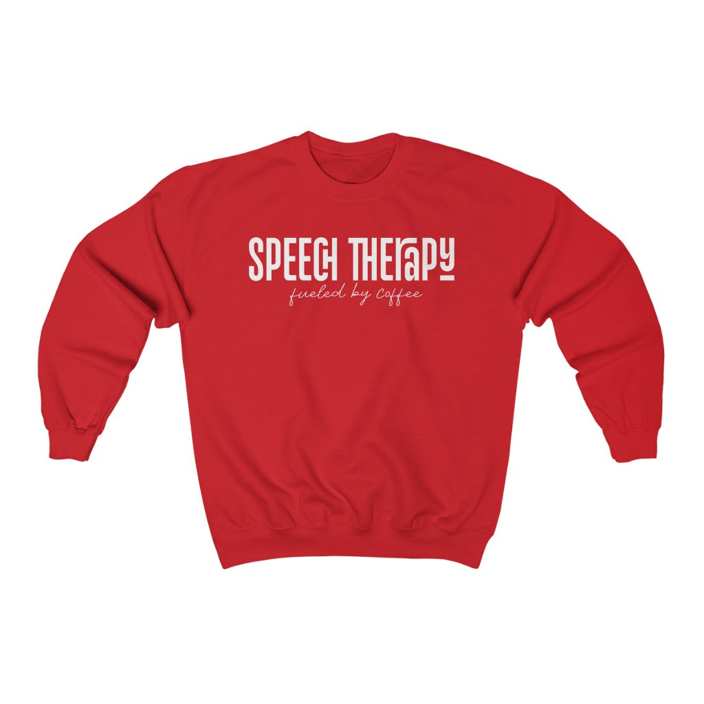 Speech Therapy Fueled By Coffee Crewneck