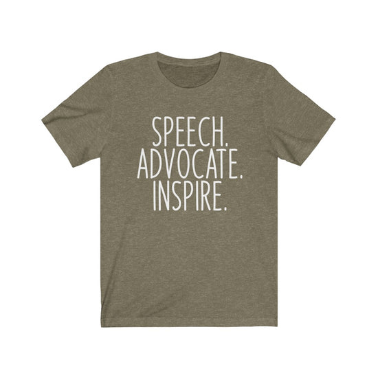 Load image into Gallery viewer, Speech Advocate Inspire. Tee

