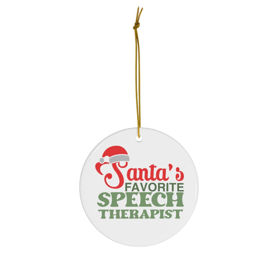 Santa's Favorite Speech Therapist Ornament