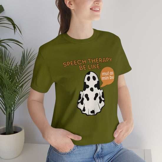 Load image into Gallery viewer, Speech Therapy Be Like: Moo I Mean Boo (IPA) Tee
