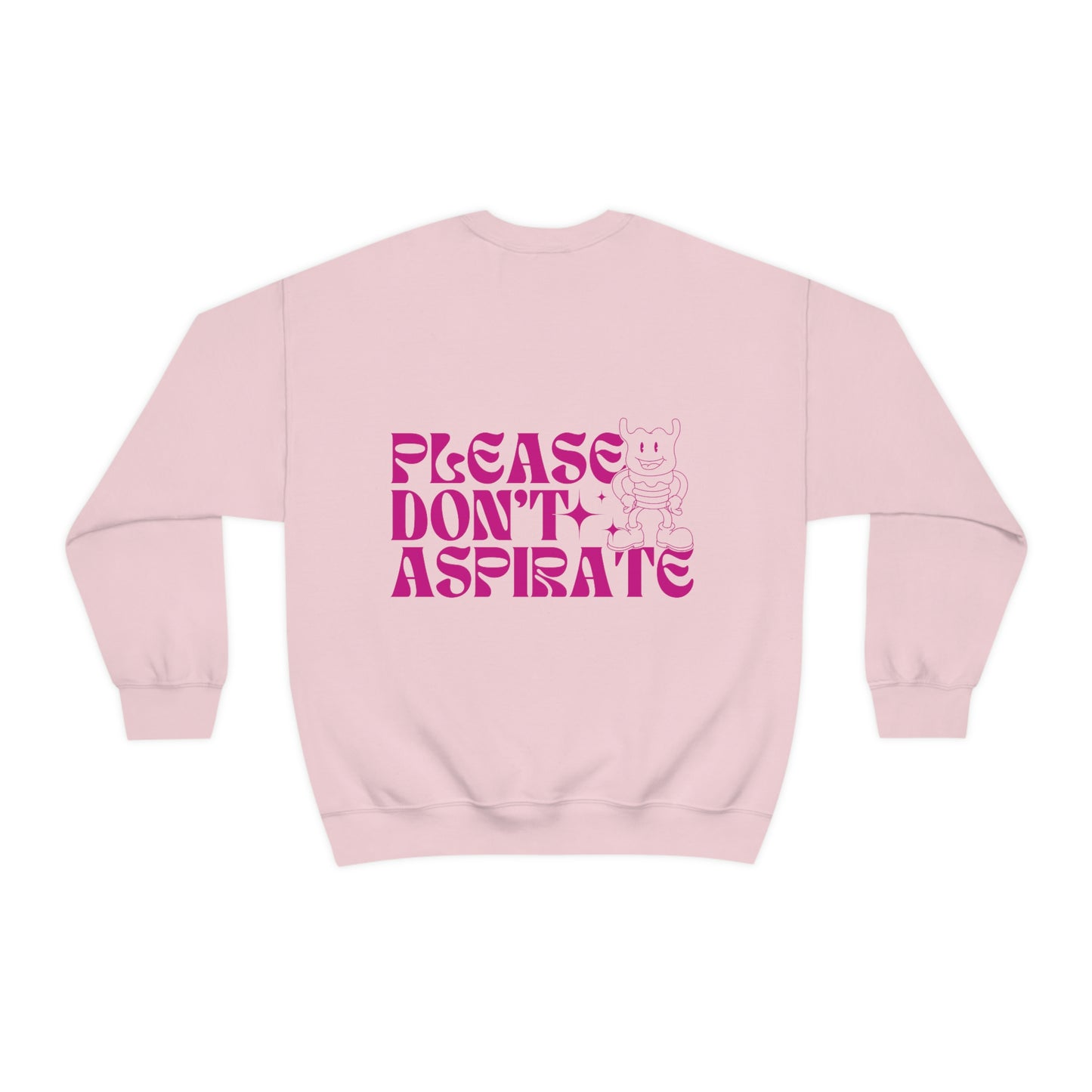 Load image into Gallery viewer, Please Don&amp;#39;t Aspirate (Pink Text) Crewneck
