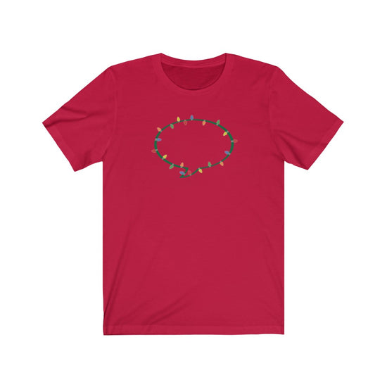 Load image into Gallery viewer, Christmas Lights Speech Bubble Tee
