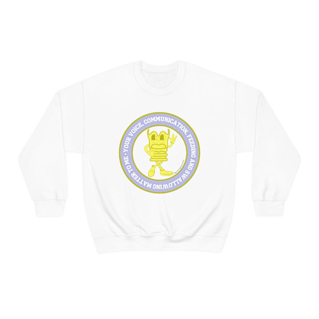 Load image into Gallery viewer, Your Voice, Communication, Feeding, and Swallowing Matter to Me Crewneck
