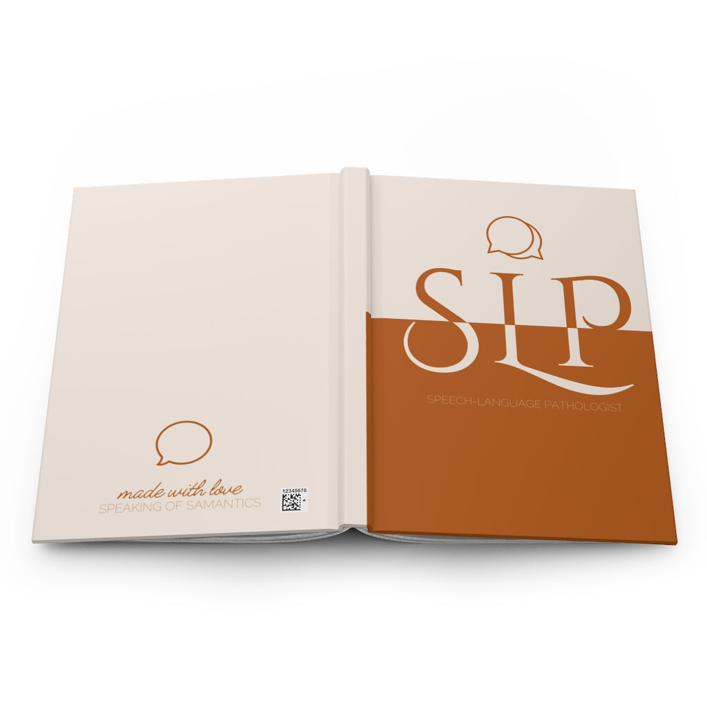 Load image into Gallery viewer, Speech Language Pathology Orange Hardcover Notebook
