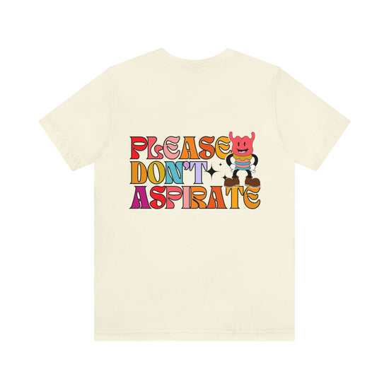 Load image into Gallery viewer, Please Don&amp;#39;t Aspirate (Rainbow Text) Tee
