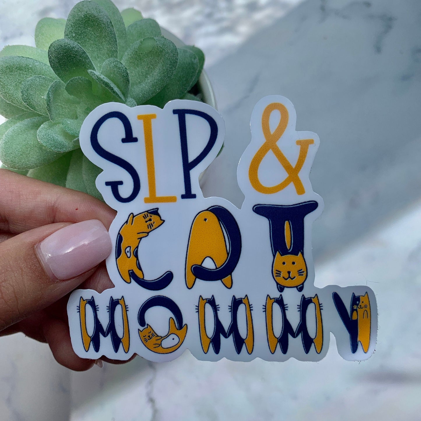 Cargar imagen en el visor de la galería, SLP and Cat Mom Sticker
