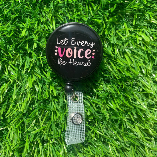 Load image into Gallery viewer, Let Every Voice Be Heard Badge Reel
